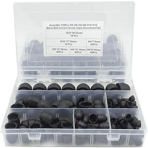 Bolt Caps Nylon Hex Acorn Cap Nuts Assortment Kit M3 M4 M5 M6 M8 M10 Bolt Cover Caps Black Screw Covers for Indoor Outdoor Protection