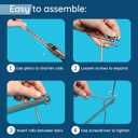 Blue Summit Hanging File Bars For File Cabinet, Letter Size, 13x17.5, Metal Files Holder Bars on Desktop, File Drawer Organizer Insert, Filing Cabinet Organizer Insert, Set of 2