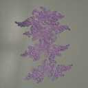 uxcell 4 Pcs Flower Lace Appliques 3D Embroidery Lace Patch Sewing Addition Embellishments for Wedding Bridal Dress Clothes DIY Crafts Accessories Decoration, Light Purple (23cm)