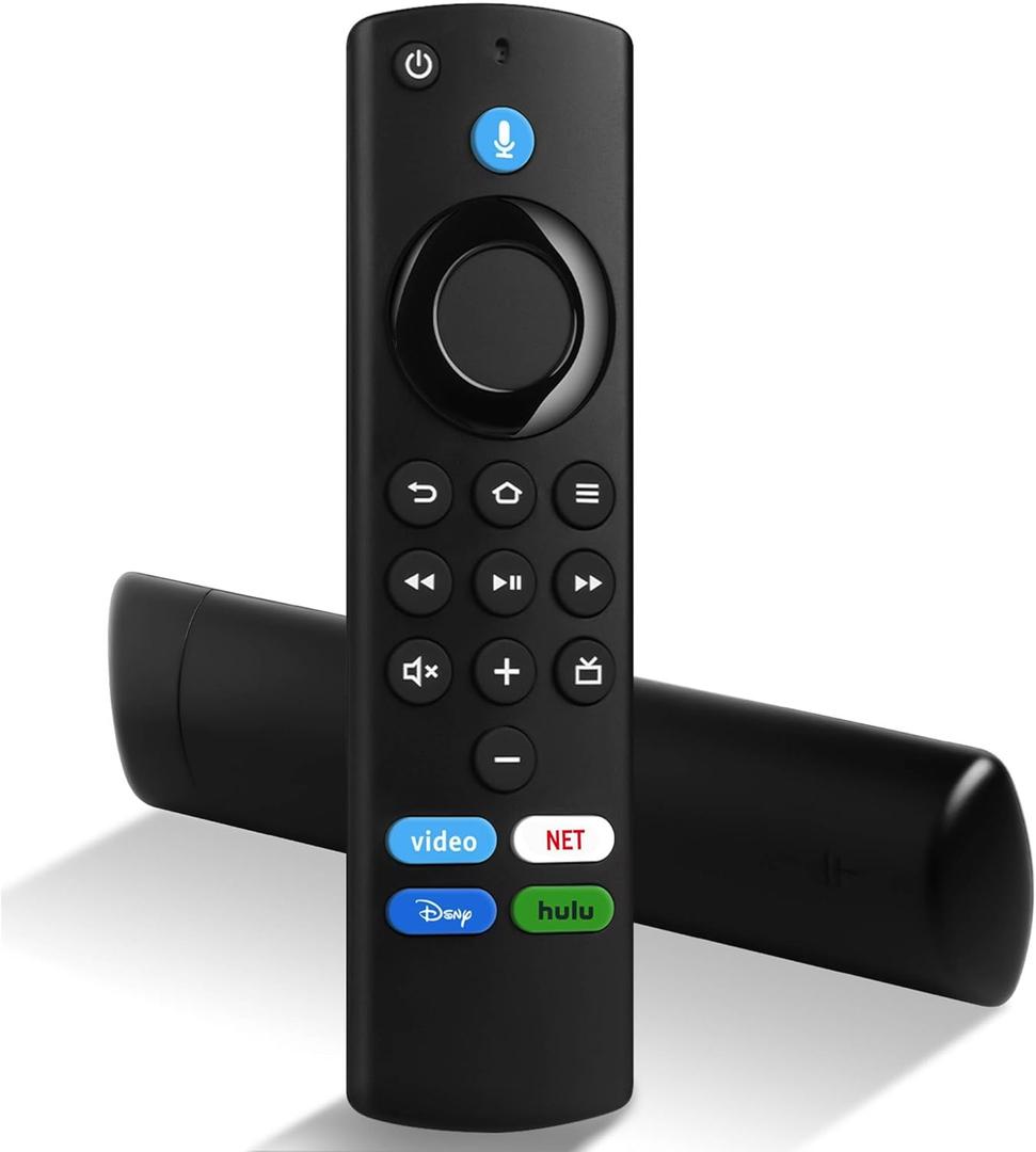 Replacement Firestick Remote Control for Fire Smart TV Cube & Stick (2nd Gen, 3rd Gen, 4K Max, 4K, Lite), Samrt TV 3rd Gen, for Toshiba, Insignia, Hisense, Pioneer TV (Black1)