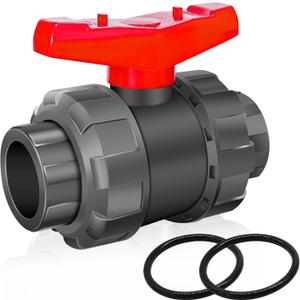 Boltigen 2" UPVC True Union Ball Valve - Full Flow Double Union, Schedule 80 PVC, 2" UPVC with 2pcs EPDM O-Rings for Irrigation, Pool, Venting Systems