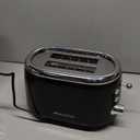 MELLERHOME Retro Toaster 2 Slice, 7 Browning Levels, 3 Functions (Reheat, Defrost, Cancel), Stainless Steel Features, Removable Crumb Tray, Under Base Cord Storage, Black