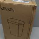 KSSKSS 3 Pack Bathroom Small Trash Can with Lid, 2.6 Gallon Slim Garbage Bin with Pop-Up Lid, 10L Plastic Wastebasket for Bedroom, Office, Kitchen, Toilet (Gray)