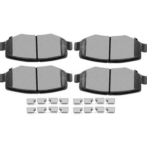 SCITOO Ceramic Brake Pads, 4pcs Front Rear Brake Pads Brakes Kits fit for 2007-2011 for Dodge Nitro,2008-2012 for Jeep Liberty,2007-2017 for Jeep Wrangler,2018 for Jeep Wrangler JK