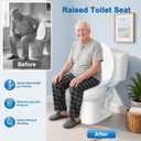 Hibbent Elongated Padded Toilet Seat, Premium Raised Toilet Seat
