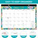 4 x Desk Calendar 2026-2027, 21-Month Calendar Runs Until June 2027, Large 17" x 12" Monthly Desktop & Wall Calendar for Home & Office - Floral