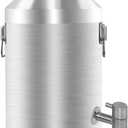 304 Stainless Steel Milk Can35L Milk Bucket Wine Pail Bucket 9.25 Gallon Milk Can Tote Jug with Sealed Lid Heavy Duty for Milk and Wine Liquid Storage