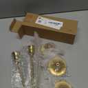 Candlestick Holders Taper Candle Holders, Set of 3 Candle Stick Holders Set, Brass Gold Candlestick Holder Set, Vintage Modern Decorative Centerpiece for Table Mantel Wedding Housewarming Gift