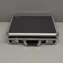 Vaultz Locking Briefcase - 18 x 14.25 x 5 Inch Combination Lock Hard Laptop Case w/Strap - Briefcases for Men and Women - Black