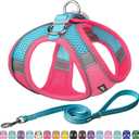 AIITLE Escape Proof Dog Harness - Step in Adjustable Dog Harness No Choke Over with Breathable Mesh and Quick-Release Buckle for All Weather- Outdoor Walking, Training for Medium Dogs Hot Pink XL