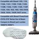 Ronsit Steam Mop Pads Compatible with Bissell 1252 1543 1632 1652 1132 1530 11326 1606670 Symphony Hard Floor Vacuum Steam Series, Fit for Powerfresh 2747A 1606670 Vac & Steam Mop (6)