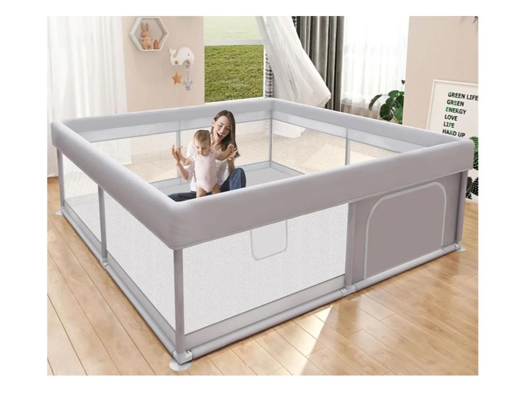 Baby Playpen 50x50 Inch, Play Pens for Babies and Toddlers Baby Fence Play Yards for Indoor & Outdoor with Breathable Mesh Anti-Fall Playpen