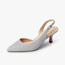 DREAM PAIRS Women's Kitten Heels Slingback Closed Pointed Toe Low Pumps Shoes Women Party Wedding Sexy Casual Dress Shoes 9