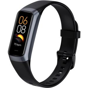 Fitness Tracker,Step Tracker,Activity Trackers with 24/7 Heart Rate,Blood Oxygen Blood Pressure Sleep Monitor,5 ATM Waterproof,Step Calorie Counter Pedometer Health Smart Watch for Women Men (Black)