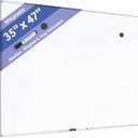 U Brands Magnetic Whiteboard, 36" x 48", Slim Aluminum Frame, Includes Dry Erase Marker, Magnet, and Clip-On Tray