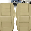 Tan Front Driver ＆ Passenger Bottom & Top Replacement Seat Covers Microfiber Leather For 2 Sits