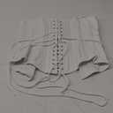 Heavy Duty Overbust Corset Waist Trainer Double Steel Boned Shaper Womens White Corset (X-Small)