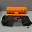 5 in1 Foam Roller Set, Trigger Point Foam Roller, Massage Roller Stick, Massage Ball, Resistance Band for Deep Muscle Massage Pilates Yoga,Fitness Exercise for Whole Body (Pure Orange)