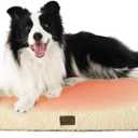 Bedsure Self Warming Dog Bed for Large Dogs - Orthopedic Waterproof Puppy Beds with Removable Washable Cover, Egg Crate Foam Pet Mat, Suitable for Pet Up to 65 lbs (36.0"L x 27.0"W x 3.0"Th, Ashen Cream)