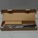 Zeerobee Curtain Rods for Windows 32 to 48, Black Curtain Rod, Adjustable 1 Inch Heavy Duty Outdoor/Indoor Modern Drapery Pole, 32"-48"