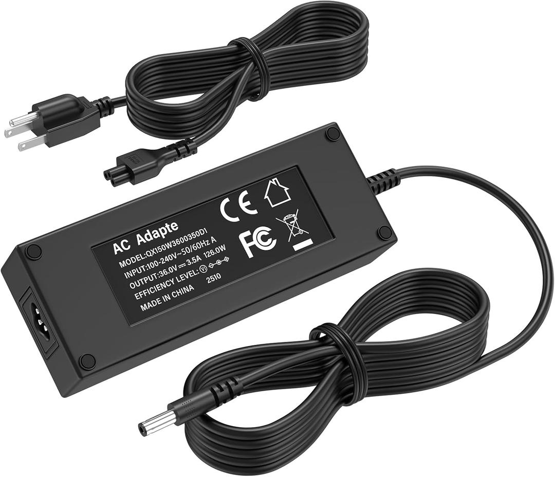 36V 3.5A Elliptical Fitness Bike Charger Compatible with NordicTrack Commercial S22i Power Cord AC Adapter Plug for Nordic Track NTEX02117 NTEX02117NB NTEX02121 NTEX02422 22" IN3603500