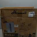 Henmnii Rollator Walker for Seniors, Lightweight Foldable All Terrain Rolling Walker with seat, Aluminum Walkers with 10 inch Rubber Wheels, Handles and Backrest for Seniors and Adult