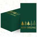 Horaldaily 100 Christmas Disposable Paper Decorative Guest Napkins, Green Gold Foil Christmas Tree Hand Towel for Party Lunch Dinner Kitchen Bathroom