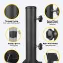 Patio Umbrella Stand Base - Reinforced Heavy Duty Outdoor Umbrella Holder and Clamp on Decks, Deck Umbrella Mount in Patio and Courtyard (Enhanced)
