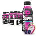 Protein2o Hydration Drink - 2-in-1 Liquid Clear Whey Protein Isolate and Electrolyte Drink - 15g Protein, Vitamins B5, B6 - Post-Workout Recovery - 16.9 Fl Oz - 12 Count Dragon fruit Blackberry (EXP 04/08/27)