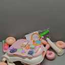 QDRAGON 3 in 1 Baby Walker and Activity Center for Girl, Learning to Walk, Sit to Stand, Early Educational Push Toys with Music Panel for Infant Toddler 12+ Months Pink