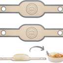 Silicone Bread Sling Oval. Non-Stick & Easy Clean Reusable Oval Silicone Baking Mat for dutch oven. With Long Handles Sourdough Bread Baking mat tools supplier Liner, 2 pcs Gray