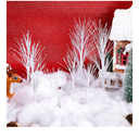 8  Pcs Christmas Village Trees Birch Tree Mini Decor Trees Artificial Tree Ornament Display Tree Fake Tree Branches Tabletop Tree Set for Autumn Winter Home Office Table Decor, 3 Sizes