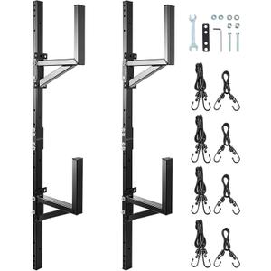 Trailer Ladder Rack, Ladder Rack for Trailer Fit for Cargo Open And Enclosed Trailer Exterior Side Wall - Carry 2 Ladders