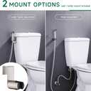 Handheld Bidet Sprayer with 2 Replacement Filters for Toilet, Muslim Shower for Feminine Wash & Cloth Diaper Washer, Stainless Steel Adjustable Water Pressure with Bidet 4ft Hose Set, Brushed Nickel