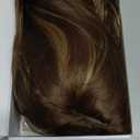 FESHFEN Wigs with Bangs for Women, Synthetic Natural Looking Long Layered Straight Hair Wig for Women Daily Party Use, 18 inch Brown Mixed Blonde