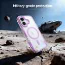 GUO Second for iPhone 17 Case Magnetic Phone Case Cover,Compatible with Magsafe,Military Grade Protection,Clear,Full Covered Camera Drop Protection,Safe Airbag,Purple