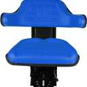 Blue Universal Adjustable Tractor Suspension Seat with Tilt Wrap-around Style Fits for Ford/New Holland Tractor 3900 3930 3910 5000 5100 5600 5610 5900 5910 Shock Absorption Alloy Steel PVC