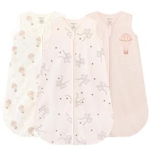 JELLYMONI Baby Sleep Sack 0-6 Months, 100% Cotton 3 Pack 0.5 TOG Baby Wearable Blanket Infant Sleep Sack with 2-Way Zipper Newborn Sleep Sacks