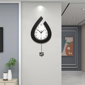 Large Wall Clock for Living Room Decor Big Pendulum Modern Wall Clock Silent Non Ticking Battery Operated 28.7 Inch Clock for Kitchen Bedroom Bathroom Office Indoor Home Decorative