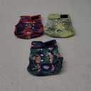Leekalos Reusable Washable Dog Diapers Female (3 Pack) - Highly Absorbent Doggie Diapers - Size Adjustable Puppy Diapers for Dog Period Panties (Medium, Leaves) (Medium (12.5"-15" Waist), Leaves(Black Lining))