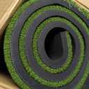 Ponsonbay Dual Turf Golf Hitting Mat with Ball Tray, Integrated Golf Practice Mat for Indoor & Outdoor Use Golf Training Mat with 3 Tees 6 ft x 4 ft 1.22 in Thick