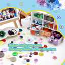 1400-1500pcs Mixed Size Resin Buttons, 12 Color Assorted Craft Buttons Charms for Manual Button Painting Sensory Play School Projects,DIY Handmade Ornament