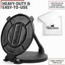 Uno Casa Cast Iron Tortilla Press 8 Inch - Tortilla Maker Press, Pre-Seasoned Roti Maker with 100 Pcs Parchment Paper, Heavy Duty Quesadilla Maker - Pataconera for Flour Tortilla, Tawa