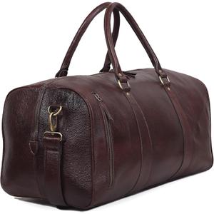 Leather Farm Travel Duffel Bags for Men & Women - Premium 21" Mens Weekender Overnight Leather Gym Bag, Carry-On Luggage with Spacious Compartments, Stylish Duffel Bag for Aeroplane, Sports & Trips