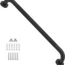 24 Inch Anti Slip Shower Grab Bar Oil Rubbed Black 1.25" Diameter,Munzong Bathroom Grab Bar, Knurled Bathroom Balance Bar,Safety Hand Rail Support Handicap Elderly Senior Assist Bath Handle