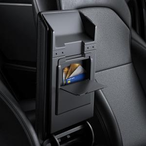 BASENOR 2025 2024 Tesla Model 3 Armrest Hidden Storage Box (Carbon Fiber Design) Center Console Armrest Secret Compartment Organizer for Model 3 Highland Refresh Accessories (2024 2025 Model 3)