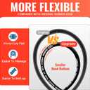 YAMATIC Long Pressure Washer Gun and Hose Kit, Rubber 50 FT Steel Braided Power Washer Hose with 3/8" Swivel Quick Connect & M22 Adapters Replacement for Troy Bilt Ryobi Simpson Craftsman, 4000 PSI