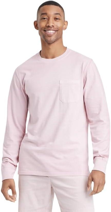 Goodfellow & Co Men's Long Sleeve Pocket T-Shirt - S, Purple