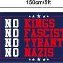 2 x WENWELL No Kings No Fascists No Tyrants Flag, 3x5 Ft Patriotic Banner, Navy Blue Polyester, Stars and Stripes Design
