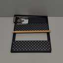 Magnetic Fridge Organizer, Paper Towel Holder, Kitchen Rack, Rustproof Spice Jars Rack, with 2 Removable Mobile Hooks (Black) (Medium)